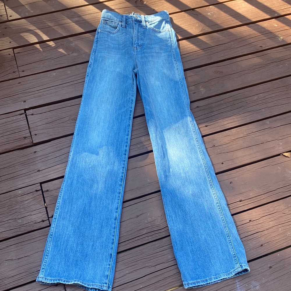 Madewell 11” high rise flare denim jeans size 23 pre owned